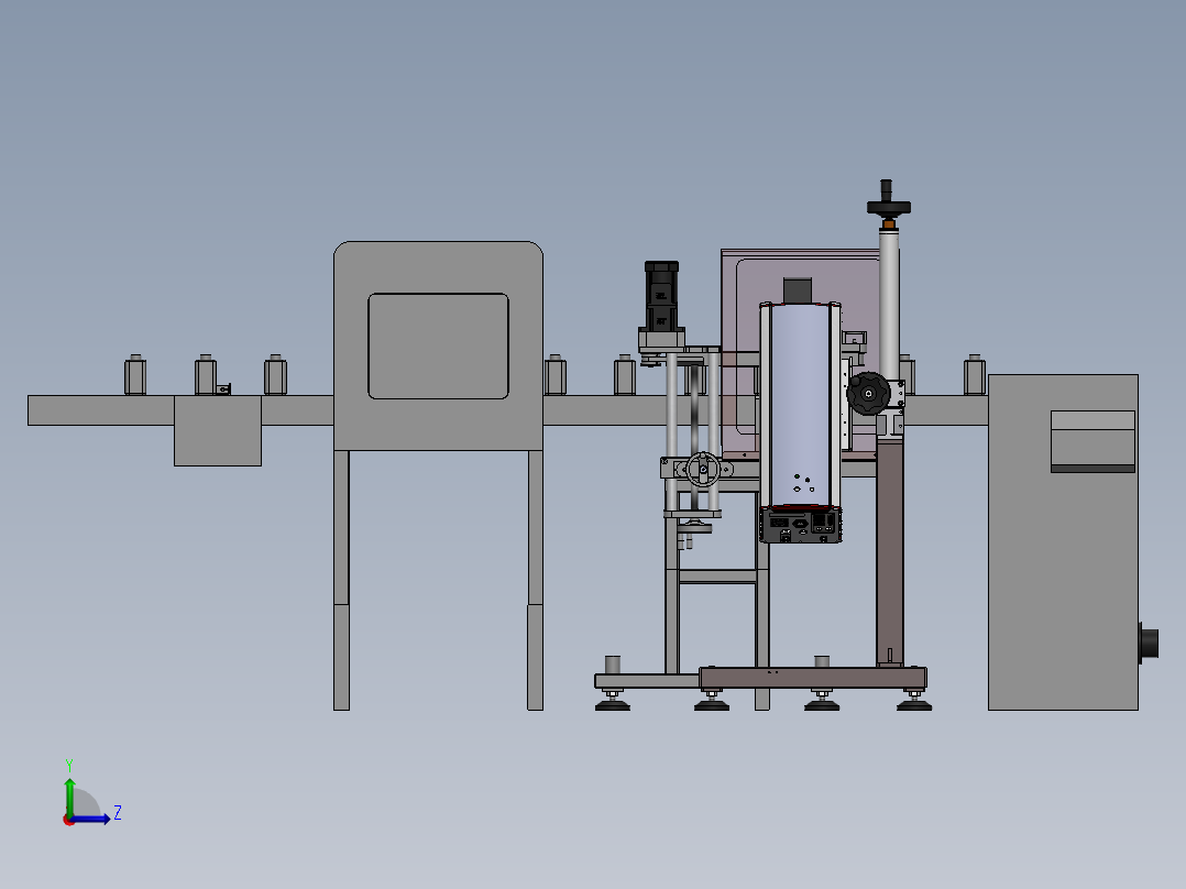 牛奶激光打码夹持自动化设备sw18可编辑左视图