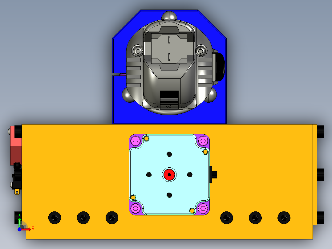为数控铣床构建Z轴前视图