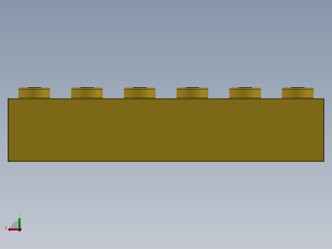 乐高套装 4421基本积木-4181143 - 2456 - 44237 Bright Yellow Brick 2 x 6.SLDPRT后视图