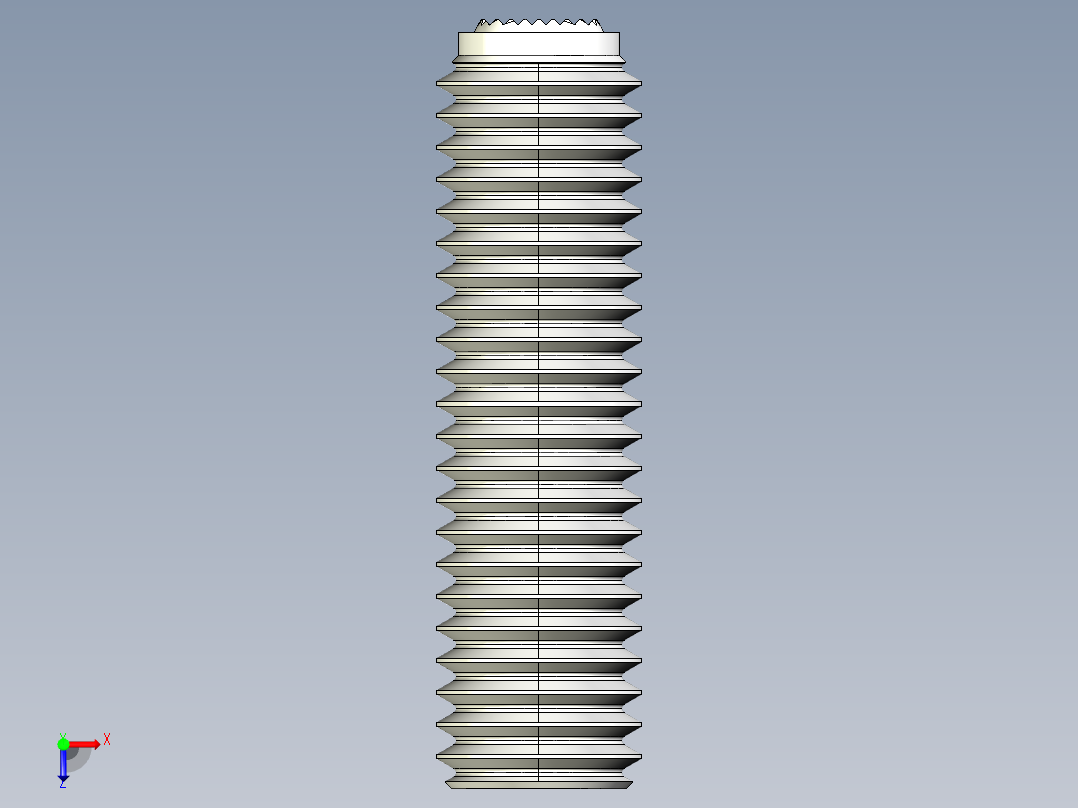 半圓定位珠螺絲(齒面)2272-3D多系列多零件图纸模型俯视图