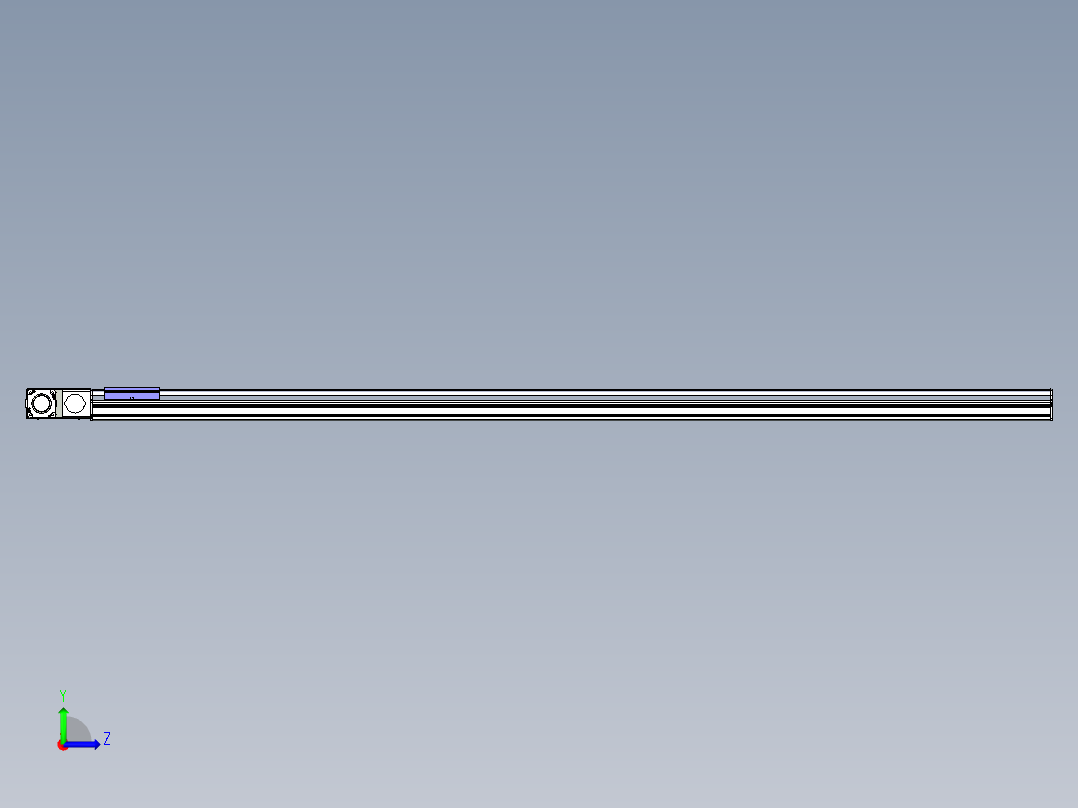 同步带滑台-半封闭B17H-L50-S2500-R-P75-D3左视图