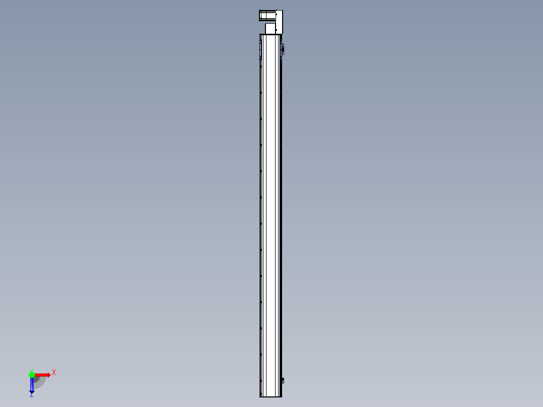 同步带滑台-半封闭B17H-L50-S2500-R-P75-D3俯视图