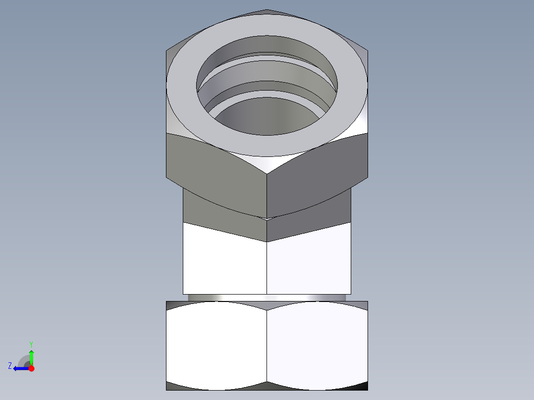 卡套式工业通用硬管接头EO_Swivel_nut_45_deg_elbow_EV42L71右视图