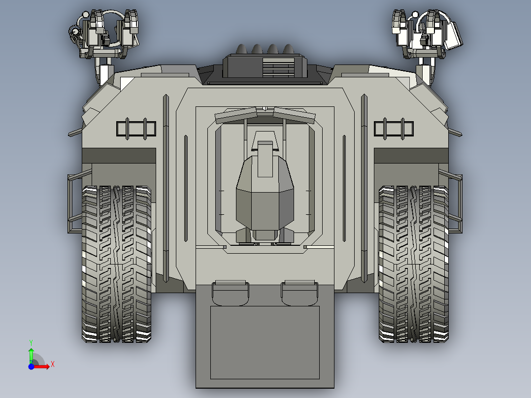 运兵装甲车前视图