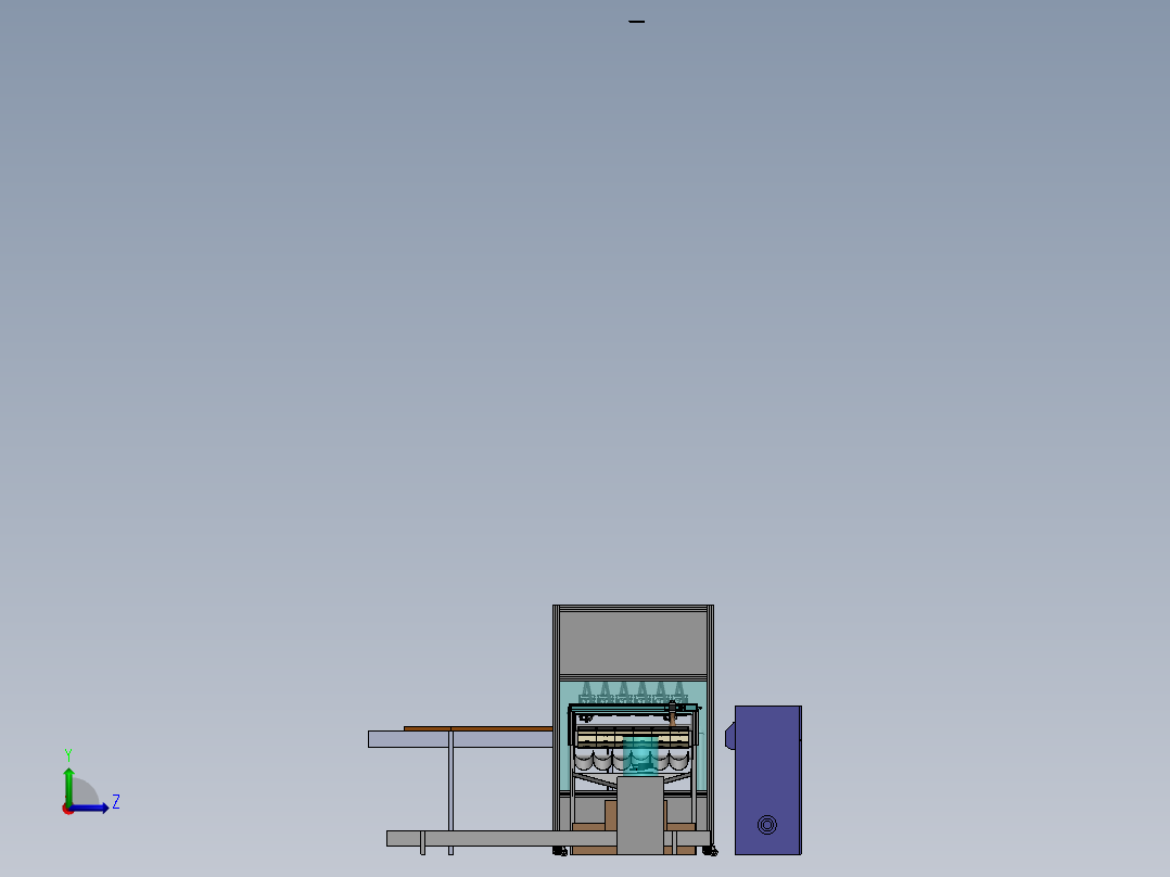 双机械手抓料激光打码出料机sw18可编辑左视图