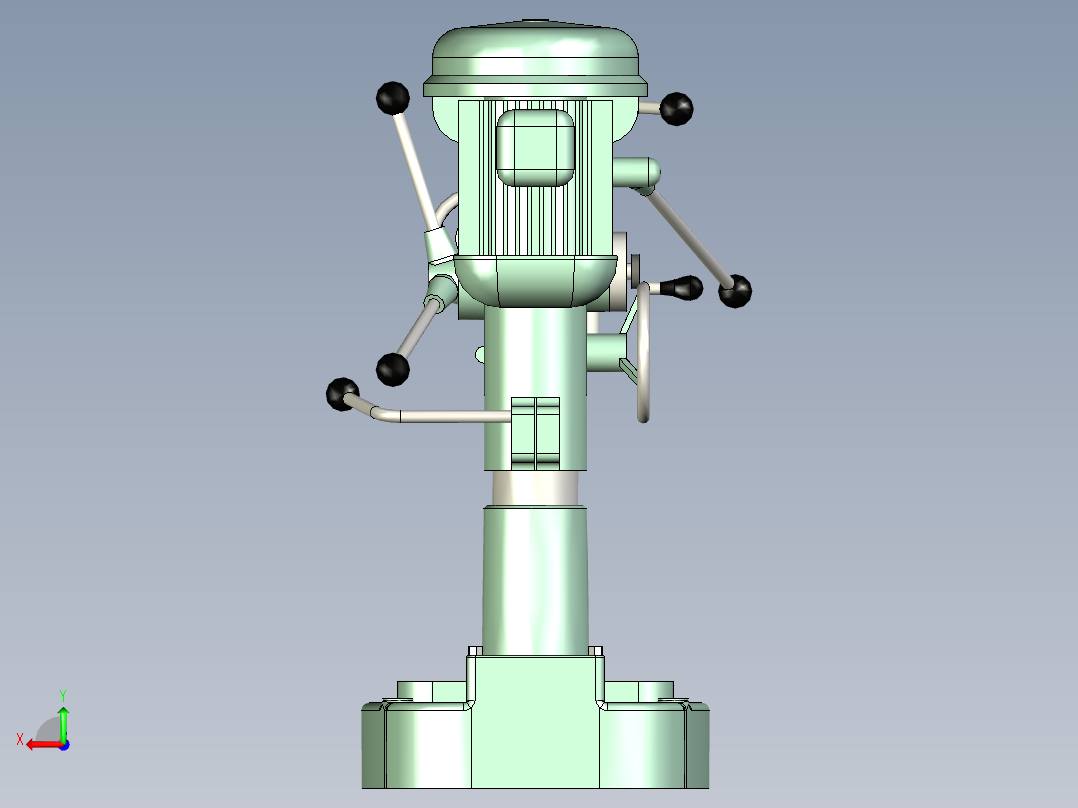 Cincinnati PF25桌面台钻后视图