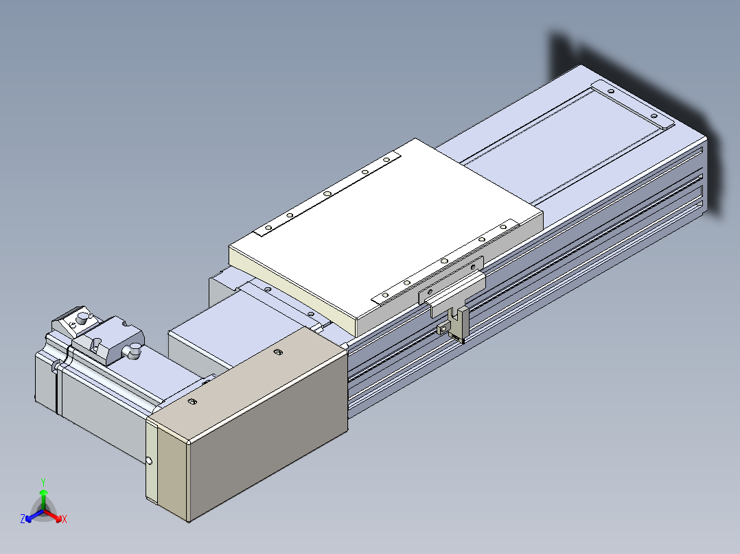 同步带全封闭直线模组TPA-HCB-120D-90-L100-MR-Y-P40-N3主视图