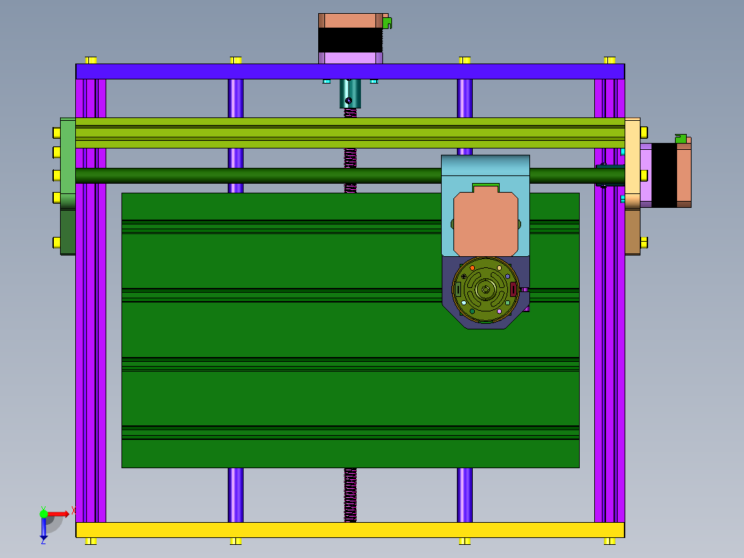 小饰品微铣削机床俯视图