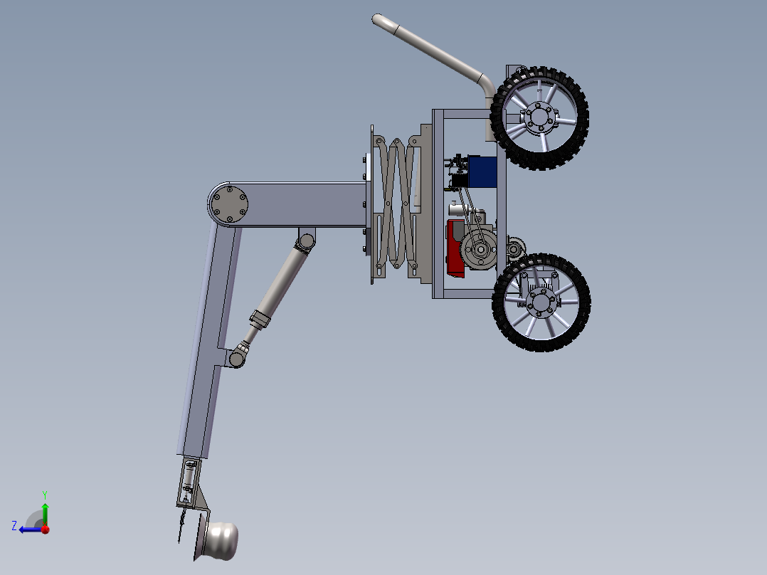 苹果采摘机SW三维图前视图