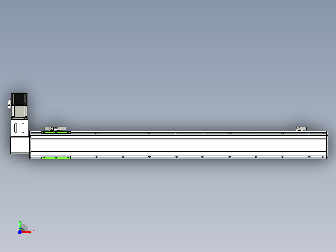 同步带滑台-半封闭B10-L90-S900-R-P40-D3前视图