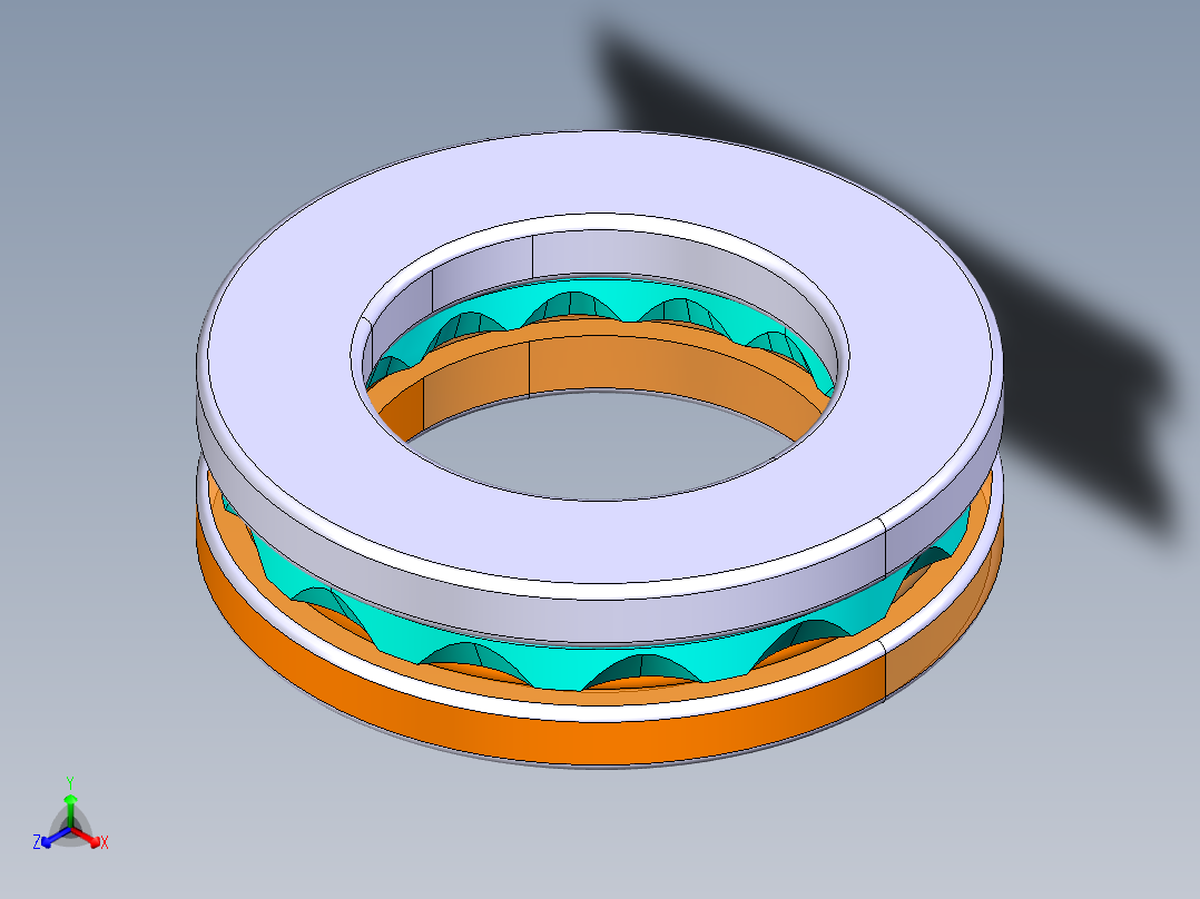 平面推力球轴承51208主视图