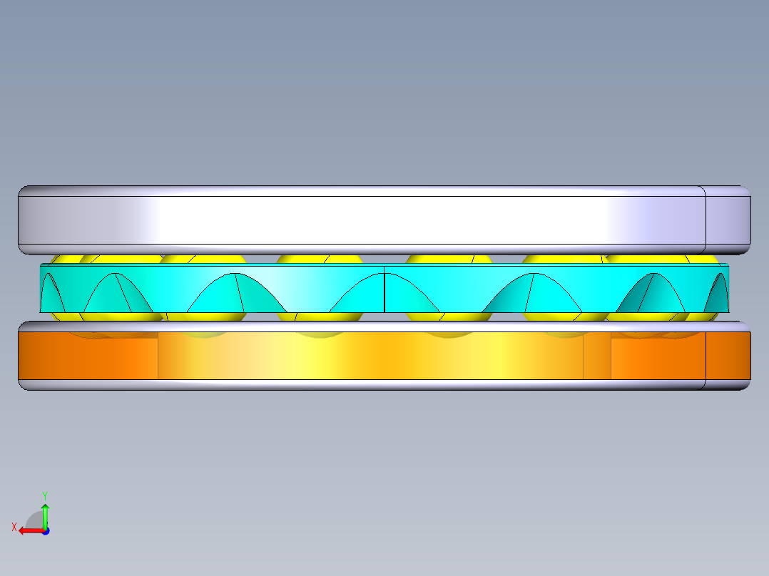 平面推力球轴承51208后视图