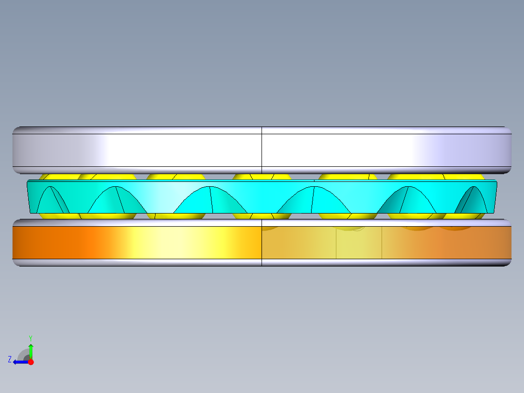 平面推力球轴承51208右视图