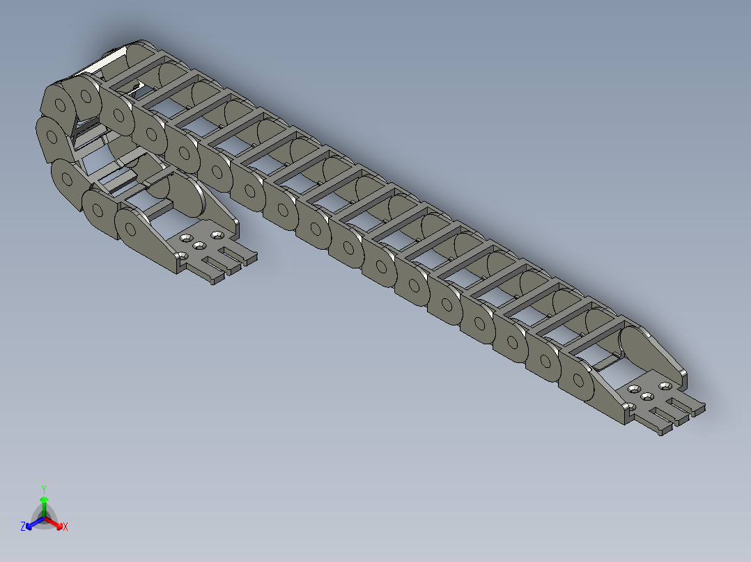 电缆架 SZ08F-30-028-20正等轴测图