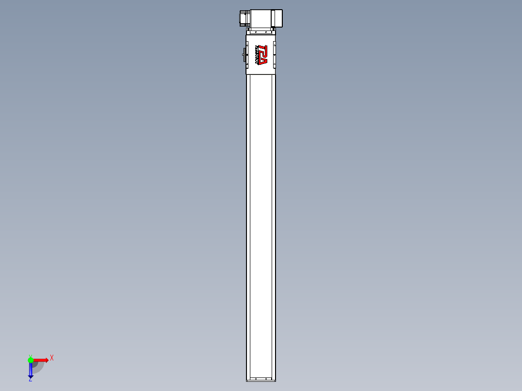 同步带全封闭直线模组TPA-HCB-110D-90-L1100-LP-Y-P40-N3俯视图