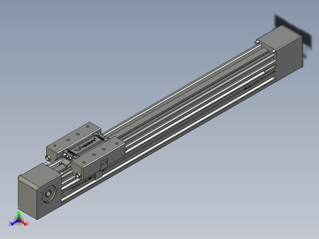 威洛博直线电机模组EB4-L80-S300-光轴正等轴测图