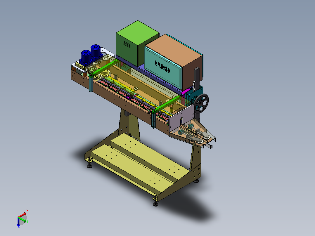 热合机封口机正等轴测图