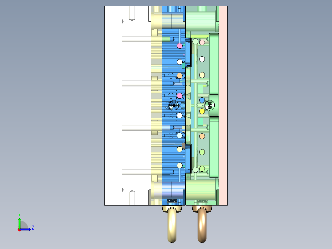 大型游戏机底罩（机壳模具）左视图