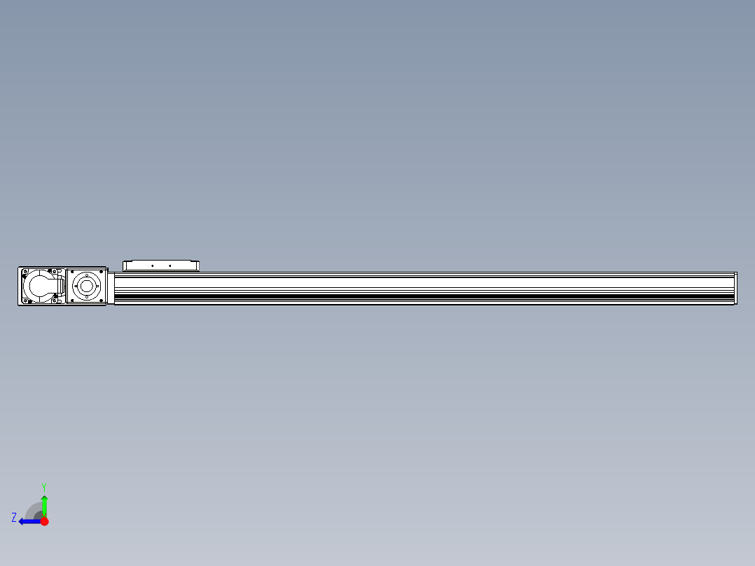 同步带全封闭直线模组TPA-HCB-105D-90-L850-ML-Y-P20-N3右视图