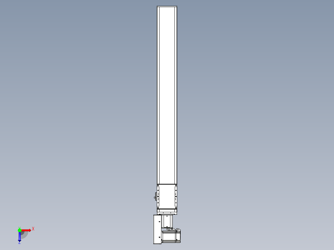 同步带全封闭直线模组TPA-HCB-105D-90-L850-ML-Y-P20-N3俯视图