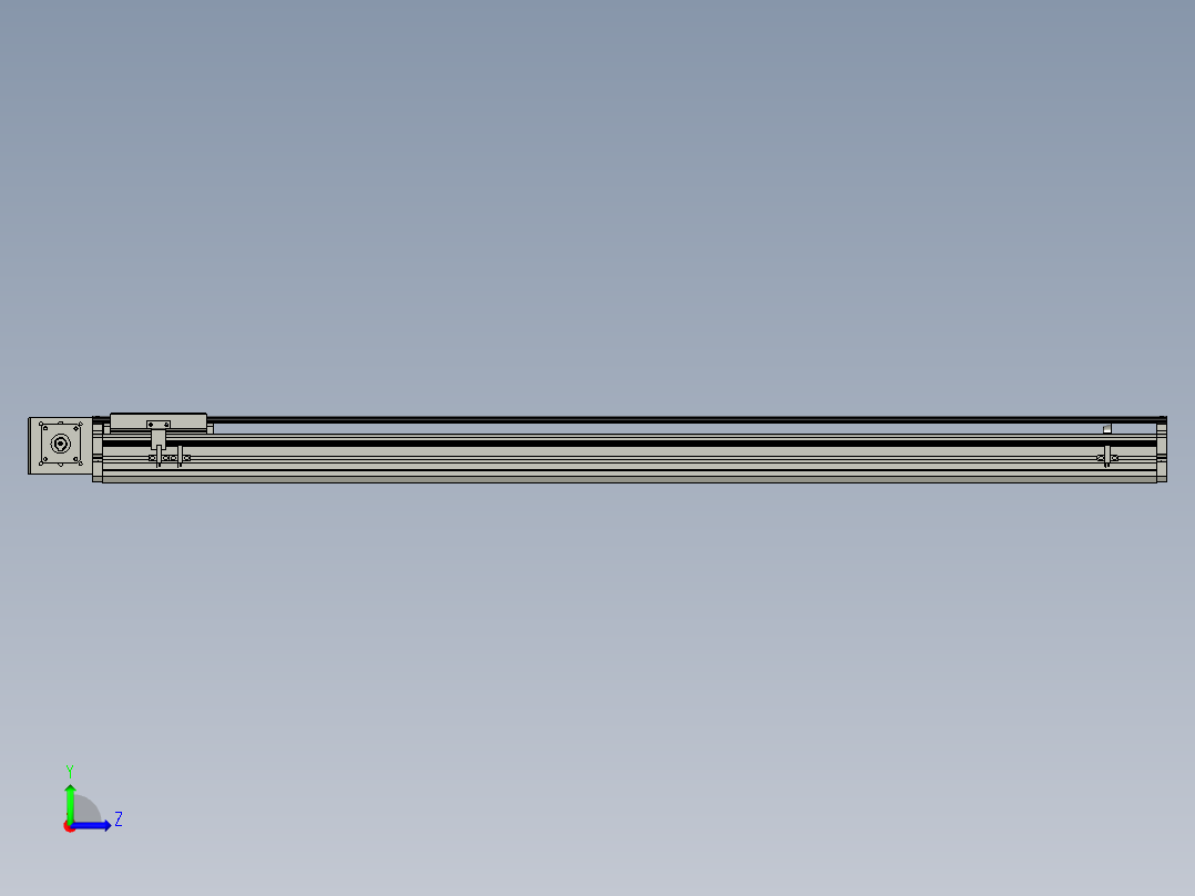 东锦同步带传动-直线滑台模组DH120B-L125-S1100-BL-P400W-C3左视图