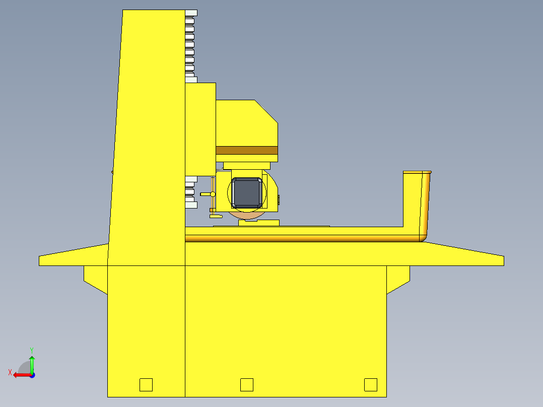 全自动磨床设备后视图