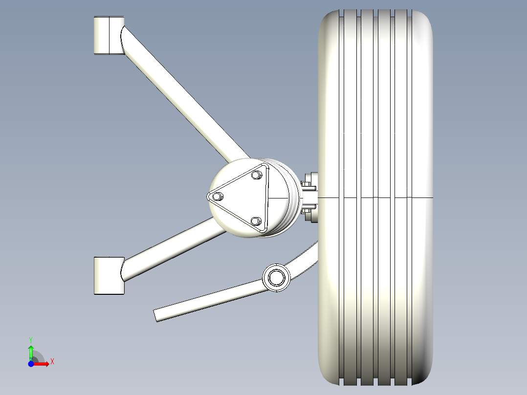 麦弗逊悬架模型设计前视图