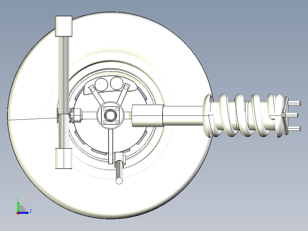 麦弗逊悬架模型设计左视图