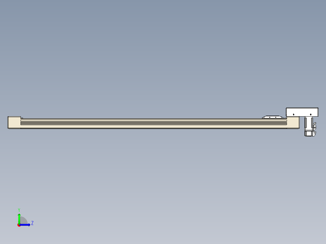 同步带全封闭直线模组TPA-HCB-65S-90-L1100-M-Y-P10-N3左视图