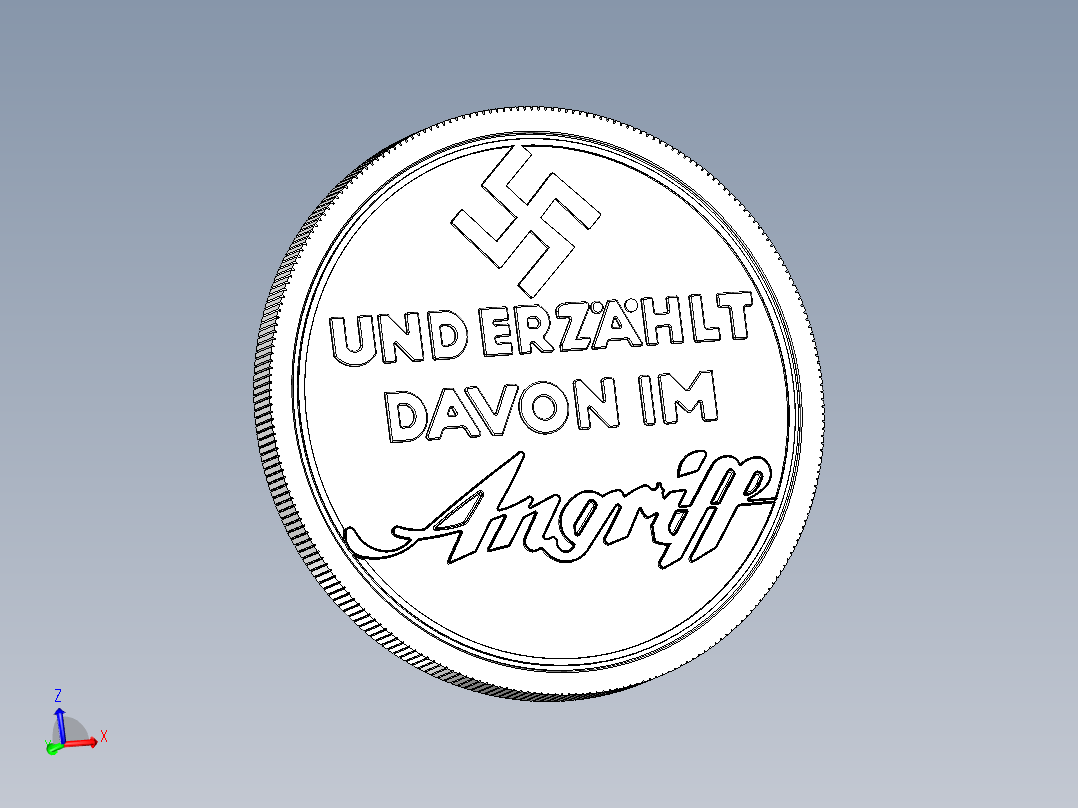 纳粹犹太复国主义纪念币主视图