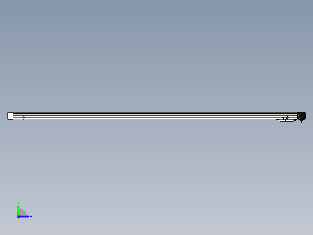 Toyo东佑达直线模组-M65M-X78-2300-L-M40-C4左视图