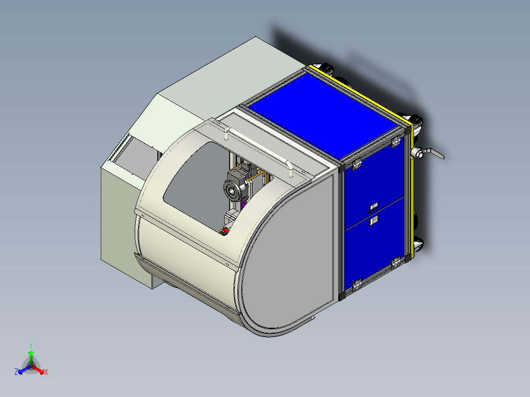 抛光机正等轴测图