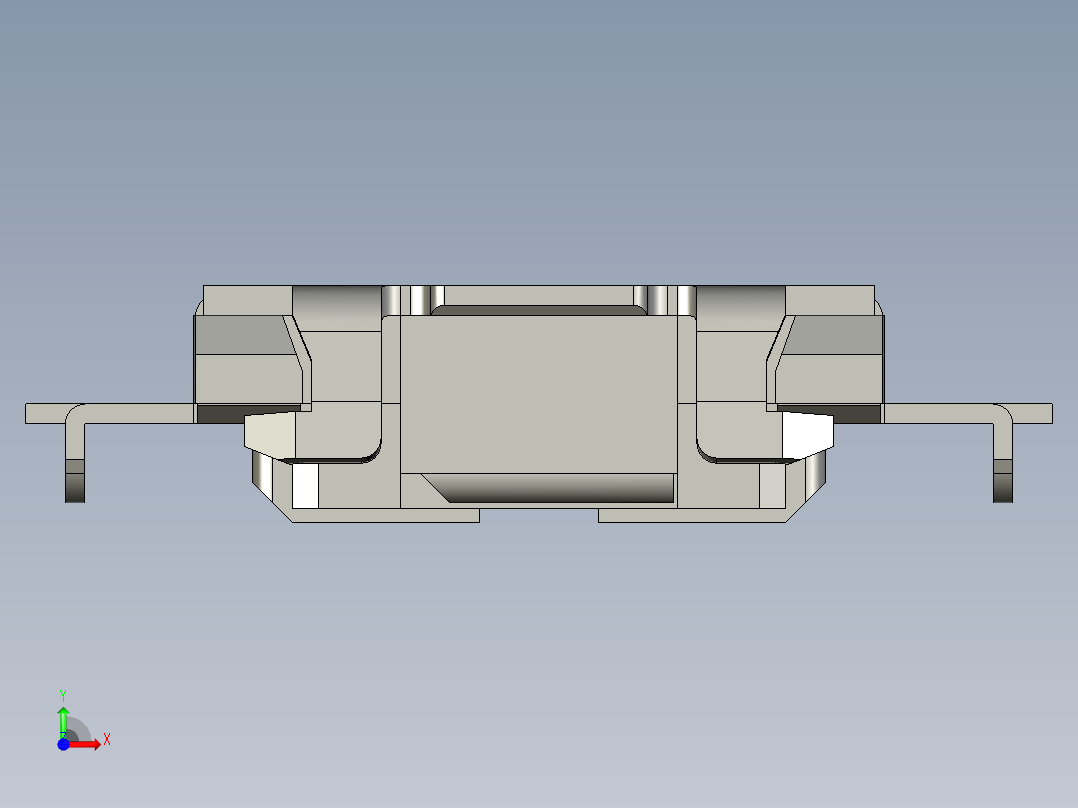 13.5㎜ x 2.9㎜侧面操纵半深入　SMD轻触开关前视图
