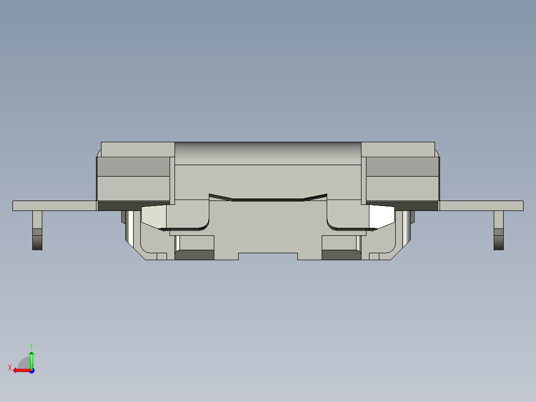 13.5㎜ x 2.9㎜侧面操纵半深入　SMD轻触开关后视图