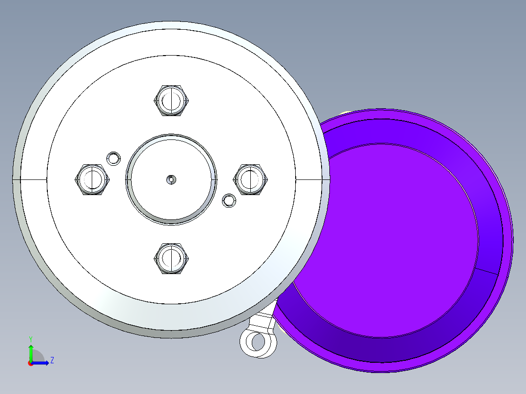 电驱动桥装配体左视图