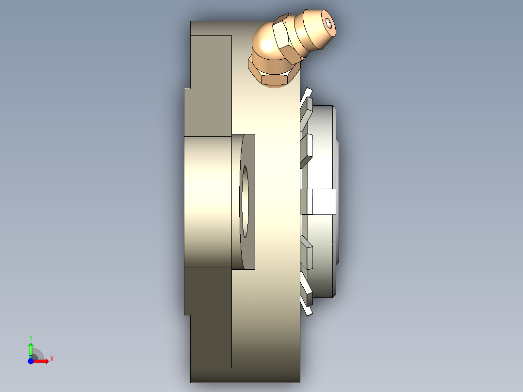菱形轴承座前视图