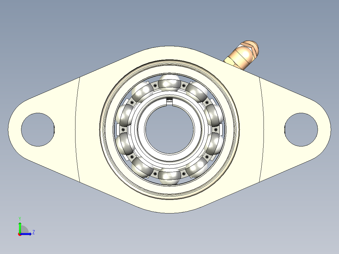 菱形轴承座左视图