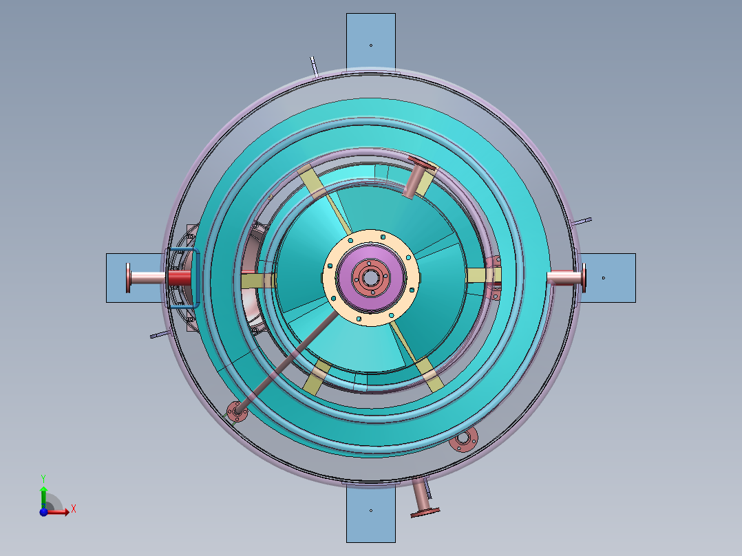 搅拌器反应器发酵容器前视图