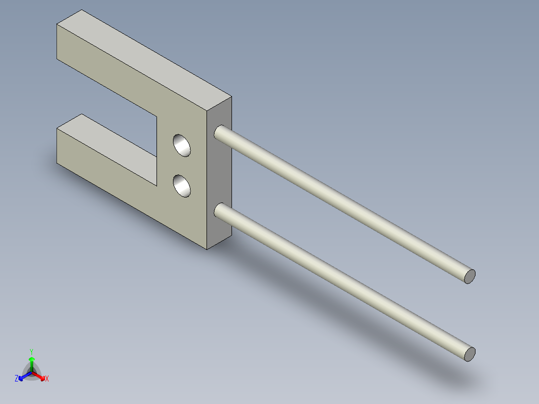 槽型光纤FT-U80主视图