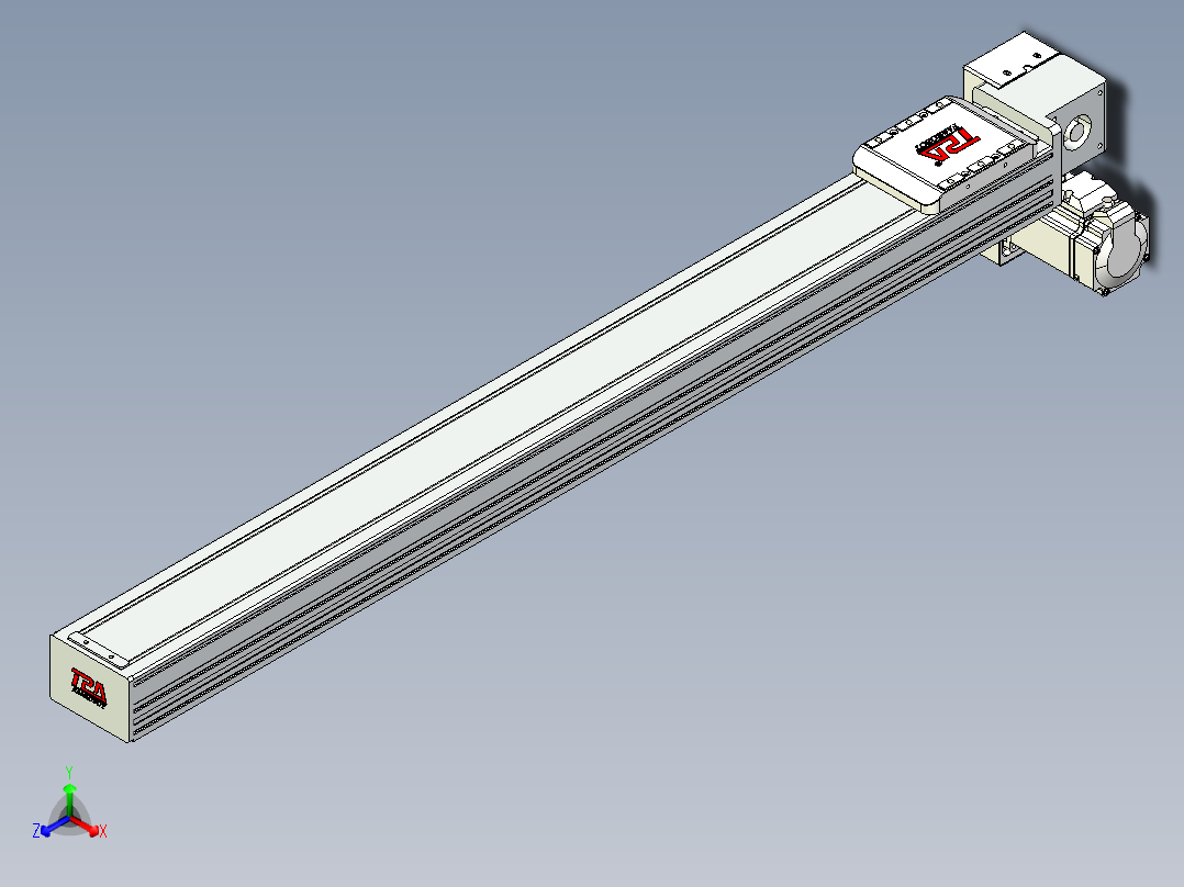 同步带全封闭直线模组TPA-HCB-85D-90-L800-RP-Y-P20-N3正等轴测图