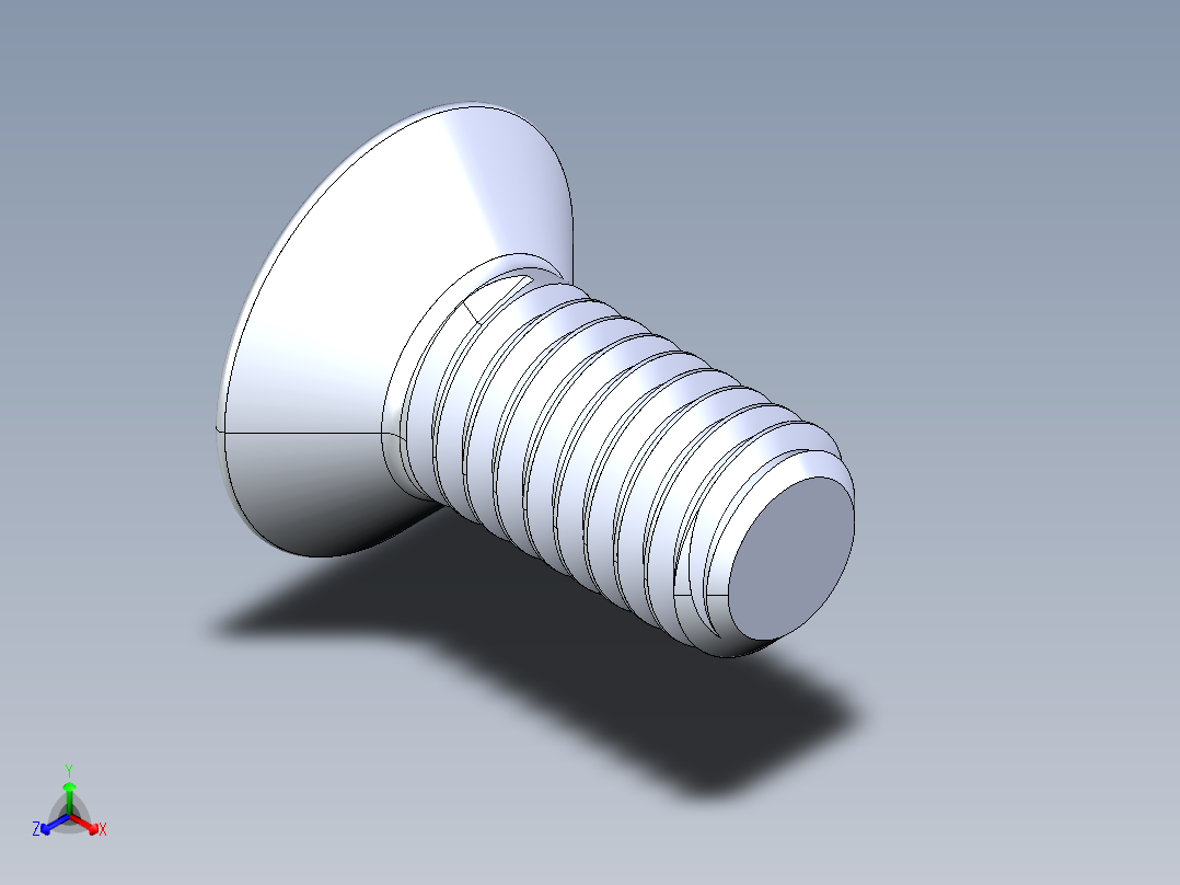制沉头螺钉-M3_Countersunk_Screw_5.IGS主视图