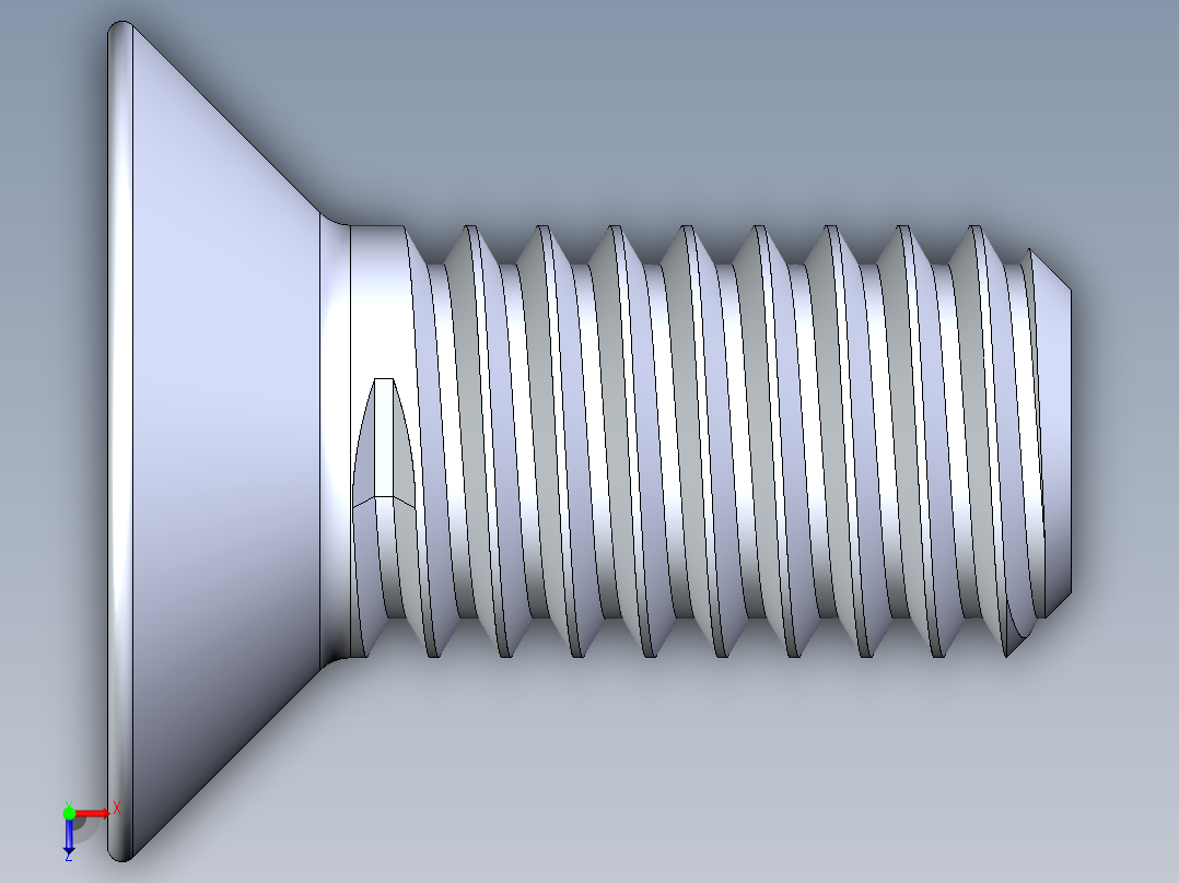 制沉头螺钉-M3_Countersunk_Screw_5.IGS俯视图