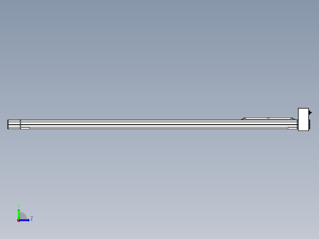 Toyo东佑达直线模组-M65-M-1500-LU-M40-C4左视图