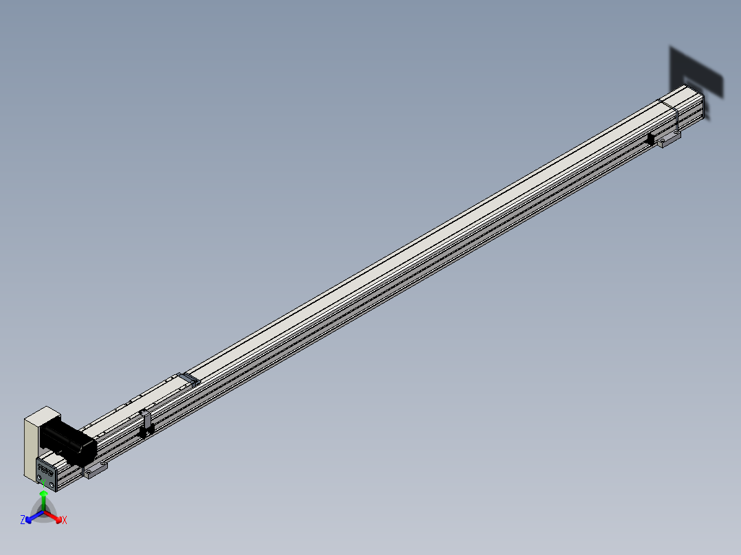 Toyo东佑达直线模组-M65-M-1500-LU-M40-C4正等轴测图