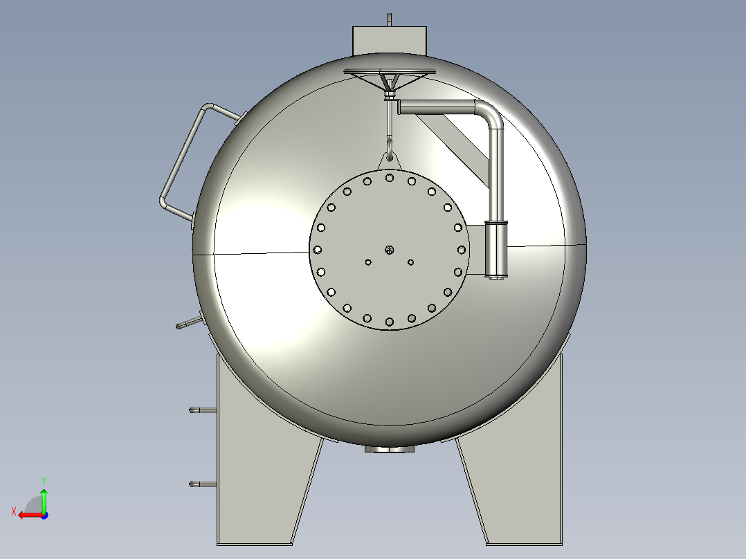 储罐、压力罐后视图