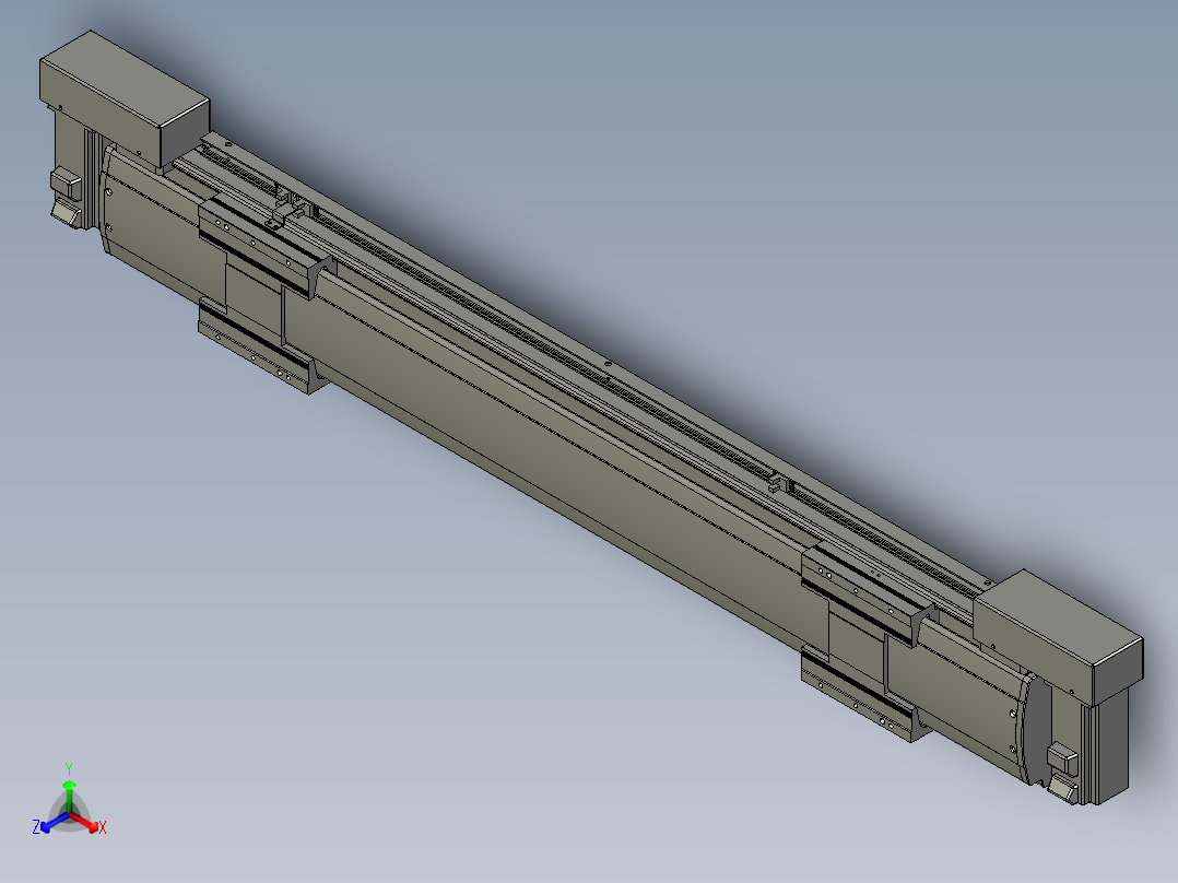 威洛博双电机滑台-VBF14S2-L50-S600-BLR-P40-C6正等轴测图