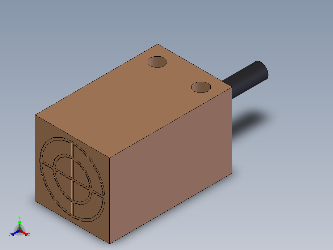 金属接近开关正等轴测图