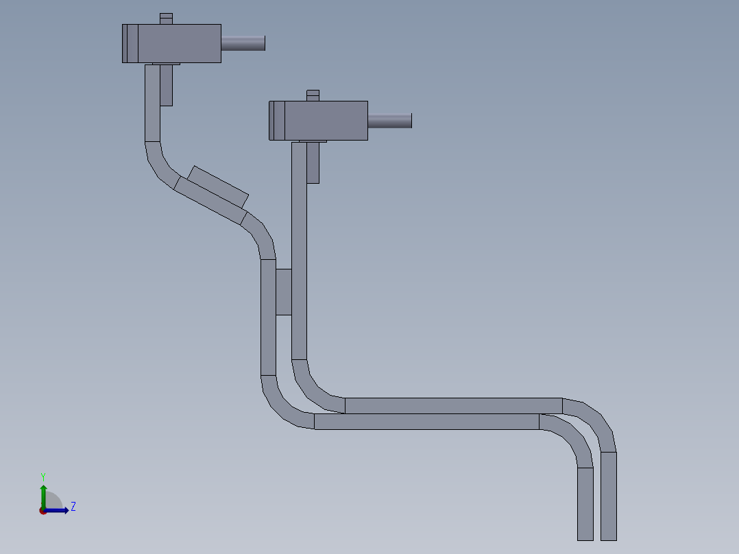 用于 OT630-800 4x150mm2 同相的母线连接左视图