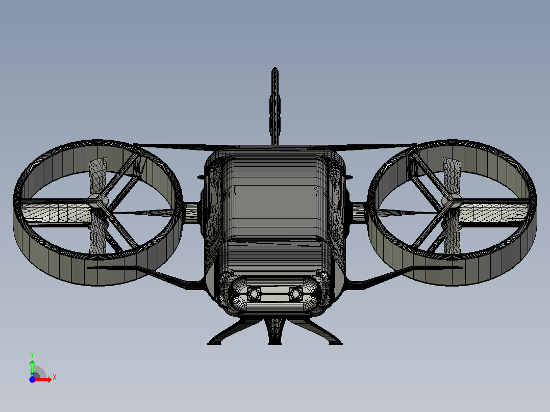 终结者直升机 sw16前视图