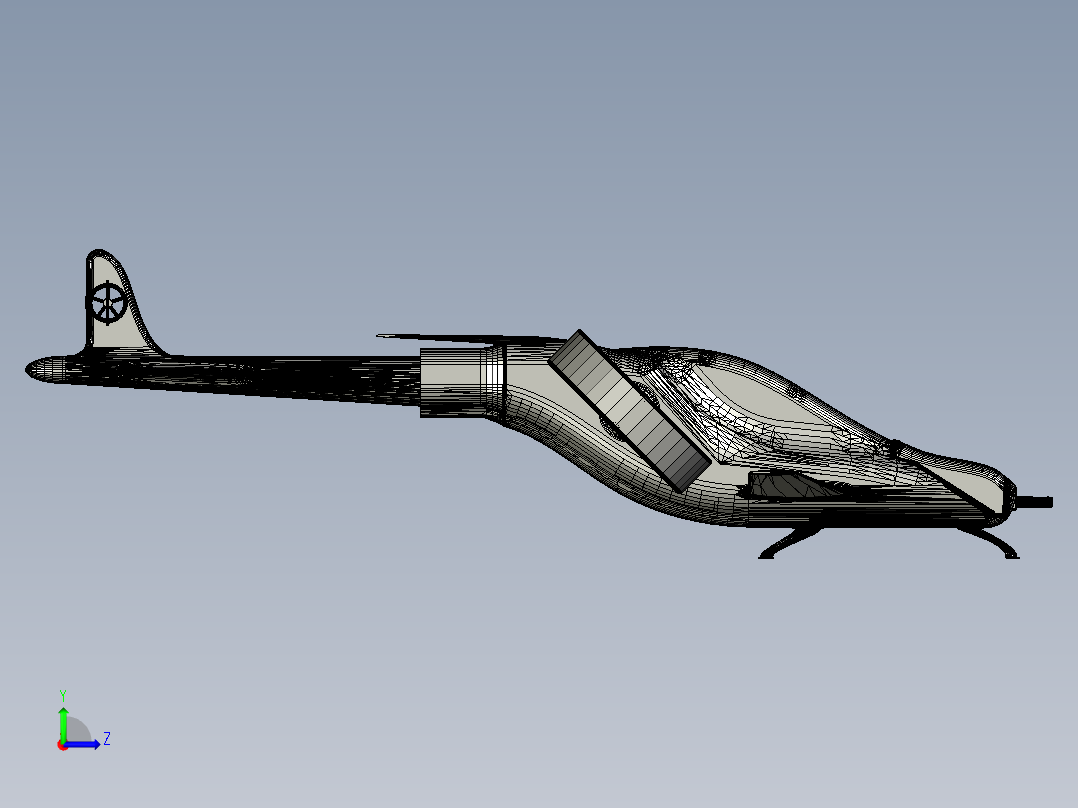 终结者直升机 sw16左视图